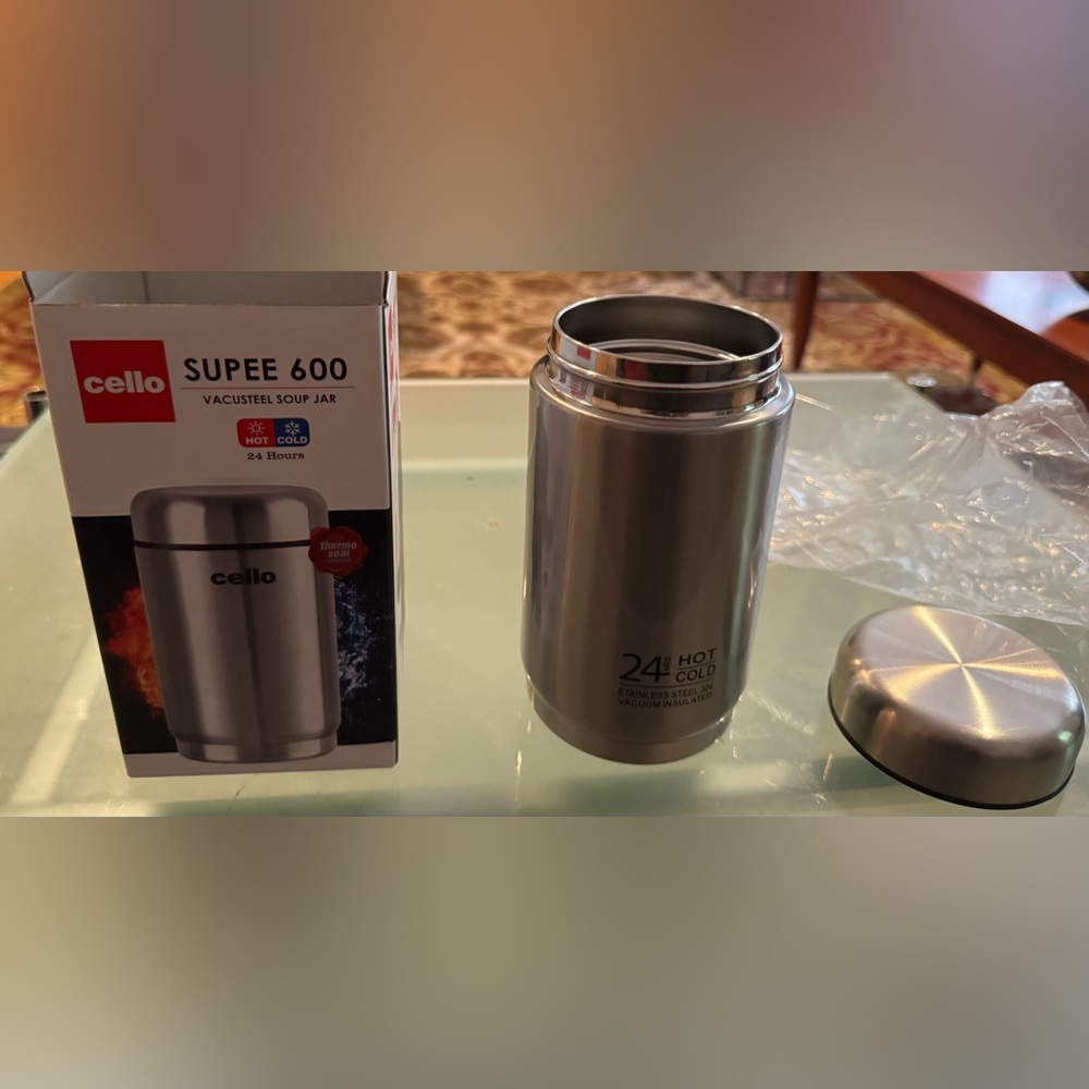 Cello Stainless Steel Vacuum Insulated Tumbler with lid for Hot and Cold Foods